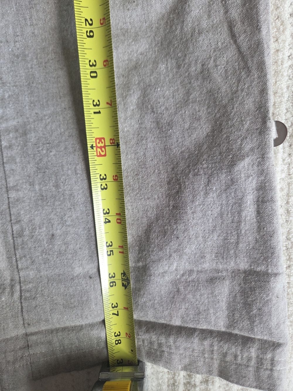 Point Zero Linen Blend Roll-Up Pants | Taupe | Size M - Picture 13 of 14
